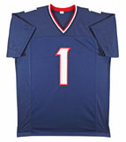 Stefon Diggs Authentic Signed Navy Pro Style Jersey Autographed BAS Witnessed