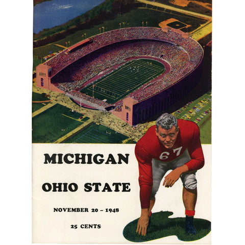 Ohio State Buckeyes vs Michigan Wolverines 11/20/1948 Gameday Magazine 59332