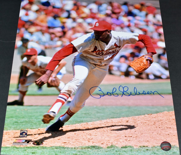 BOB GIBSON SIGNED AUTOGRAPHED ST LOUIS CARDINALS 16x20 PHOTO COA