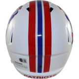 AJ Brown Signed New England Patriots F/S 82-89 TB Helmet Beckett WIT 57978