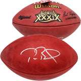 Tom Brady Autographed NFL Leather SB XXXIX Logo Football Fanatics AA0104084