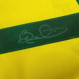 Framed Autographed/Signed Bebeto 35x39 Brazil Yellow Jersey Beckett BAS COA