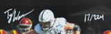 Tyler Warren Signed/Inscribed "17/224" 11x14 Photo Penn State JSA 193114