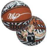 Victor Wembayana Autographed Hand Painted Authentic Basketball Fanatics LE 1/1