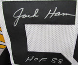 Jack Ham HOF Signed/Inscr White Steelers Custom Football Jersey Becket 192383