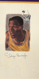 LA Lakers Legends Wilt, West, Magic, Baylor, Kareem 5-Signature Litho PSA LOA