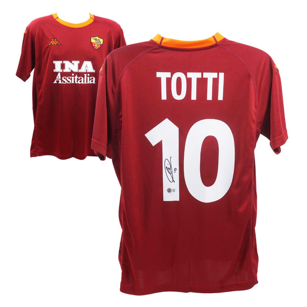 Francesco Totti Signed AS Roma Home Soccer Jersey #10 with Beckett COA