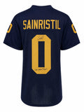 Mike Sainristil Signed Navy Custom College Football Jersey w/Champs - (SS COA)