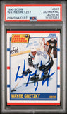 Oilers Wayne Gretzky Signed 1990 Score #347 Card Auto Graded 10! PSA/DNA Slabbed