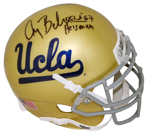 GARY BEBAN AUTOGRAPHED UCLA BRUINS MINI HELMET W/ 67 HEISMAN