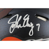 John Elway Autographed Denver Broncos Spd Mini Helmet Beckett Witness 50215