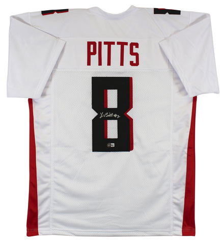 Kyle Pitts Authentic Signed White Pro Style Jersey Autographed BAS Witnessed
