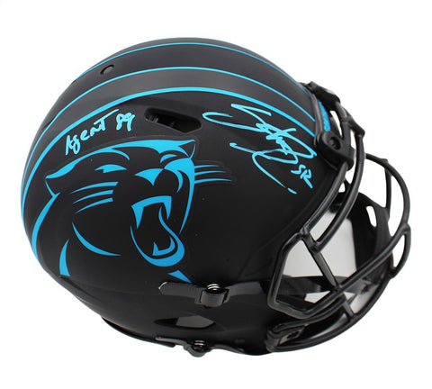 Steve Smith Sr Signed Panthers Speed Authentic Eclipse NFL Helmet with Agent 89"