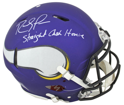 Vikings Randy Moss "Straight Cash Homie" Signed Proline F/S Speed Helmet BAS