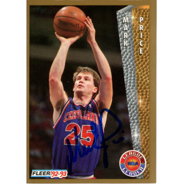 Mark Price Autographed/Signed Fleer 92-93 #242 Trading Card Beckett 51935