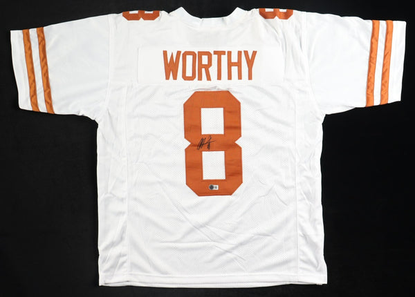 Xavier Worthy Signed Texas Longhorns Jersey (Beckett) Kansas City Chiefs W.R.