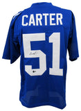 Abdul Carter Signed/Auto Blue New York Giants Football Jersey BAS/Beckett 208119