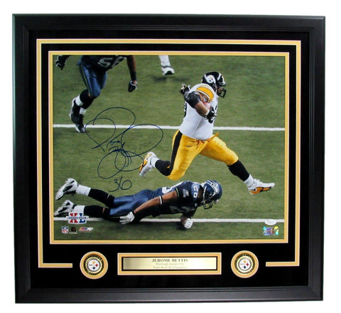 Jerome Bettis HOF Signed/Autographed 16x20 Photo Steelers Framed JSA 199971