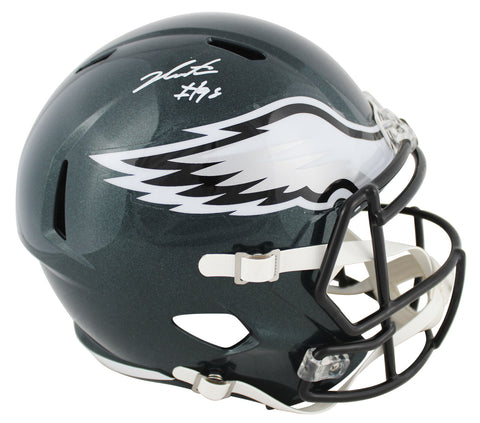 Eagles Jalen Carter Authentic Signed Full Size Speed Rep Helmet JSA Witness