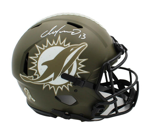 Dan Marino Signed Miami Dolphins Speed Authentic Salute to Service NFL Helmet