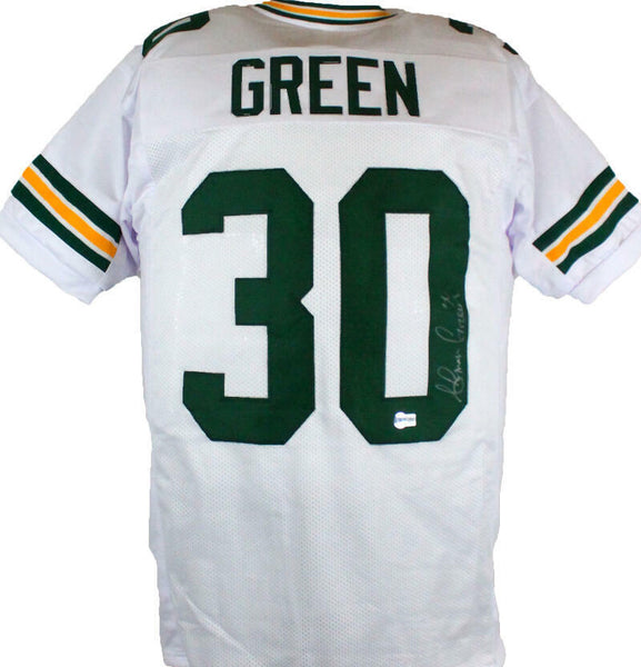 Ahman Green Autographed White Pro Style Jersey-Beckett W Hologram *Silver
