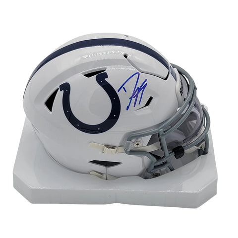 Dwight Freeney Signe Indianapolis Colts MIDI Speed Flex Helmet Beckett Witness
