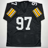 Autographed/Signed Cameron Cam Heyward Pittsburgh Retro Black Jersey Beckett COA