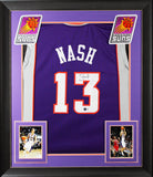Steve Nash Authentic Signed Purple Pro Style Framed Jersey BAS Witnessed