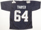 Tom Thayer Signed Notre Dame Fighting Irish Jersey Inscribed "Go Irish" (JSA)