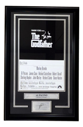 Al Pacino Framed 11x17 The Godfather Photo w/ Laser Engraved Signature