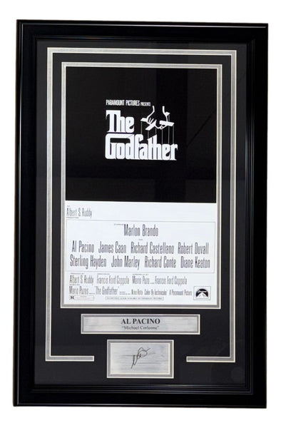 Al Pacino Framed 11x17 The Godfather Photo w/ Laser Engraved Signature