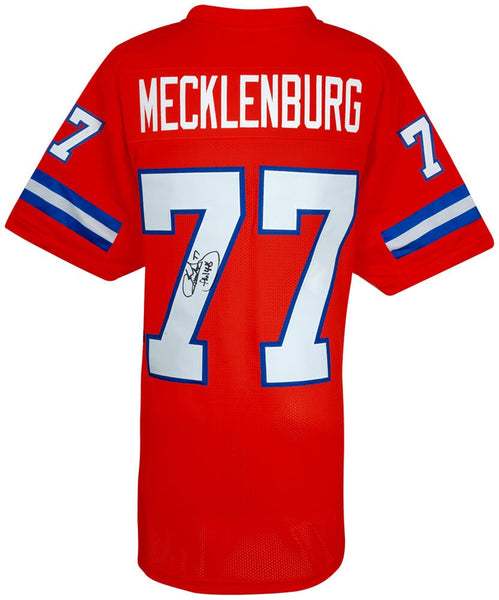Karl Mecklenburg Signed Orange Custom Football Jersey - (SCHWARTZ COA)