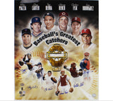 Baseballs Greatest Catchers Signed Unframed 20x24 MLB Photo/Piazza, Berra, Bench