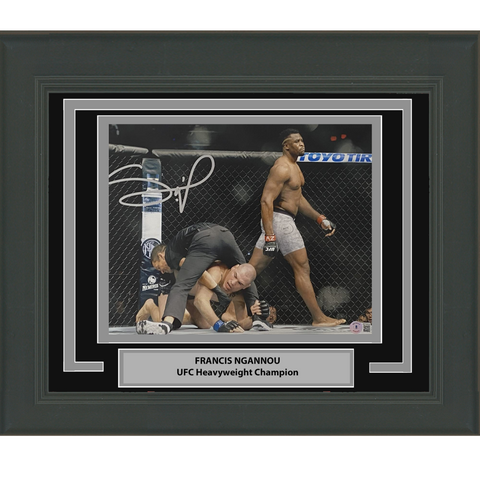 FRAMED Autographed/Signed FRANCIS NGANNOU UFC MMA 11x14 Photo Beckett BAS COA