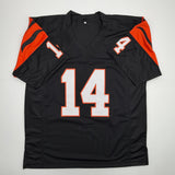 Autographed/Signed KEN ANDERSON Cincinnati Black Jersey JSA COA Auto