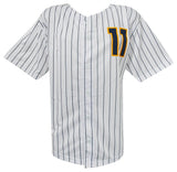 Jackson Chourio (BREWERS) Signed White Custom Baseball Jersey - (BECKETT COA)