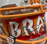 TOM BRADY Autographed Throwback Bucs Custom Visor Authentic Helmet FANATICS