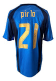 Andrea Pirlo Signed Italy Puma Blue Soccer Jersey BAS