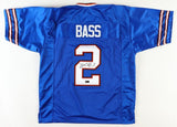 Tyler Bass Signed Bills Jersey (TSE) Buffalo Place Kicker since 2020 6th Rnd Pck
