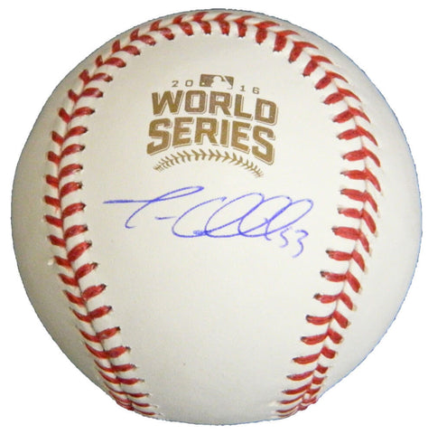Cubs TREVOR CAHILL Signed Rawlings Official 2016 World Series Baseball -SCHWARTZ