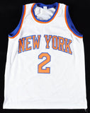 Deuce McBride Signed New York Knicks White Jersey (JSA) 2021 NBA Draft Pick