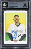 Rockies Dexter Fowler Authentic Signed 2010 Topps 206 #299 Card BAS Slabbed