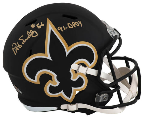 Pat Swilling Signed Saints AMP Riddell Full Size Replica Helmet w/DPOY -(SS COA)