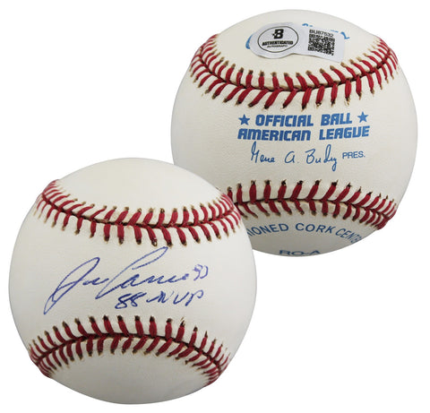 Athletics Jose Canseco "88 MVP" Signed Gene Budig OAL Baseball BAS #BU87532