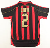 Cafu Signed AC Milan Jersey (Beckett) 2xFIFA World Cup Champion/ Brazil Ntl Team