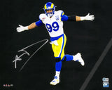 Aaron Donald Signed 16x20 Photo Rams Super Bowl LVI 56 Spotlight Beckett Wit