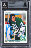 Whalers Ron Francis Authentic Signed 1990 Upper Deck #67 Card BAS Slabbed