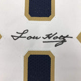 Autographed/Signed Lou Holtz 1988 National Champs Notre Dame Blue Footba