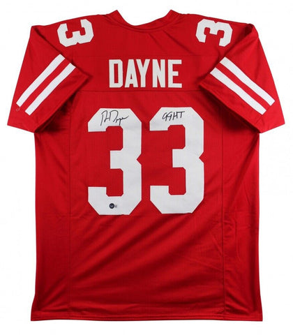 Ron Dayne Signed Wisconsin Badgers Jersey (Beckett) Running Back / NY Giants