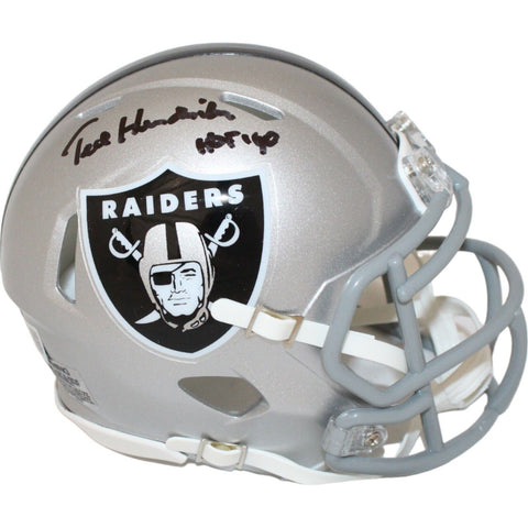 Ted Hendricks Signed Oakland Raiders Mini Helmet HOF Beckett 42833